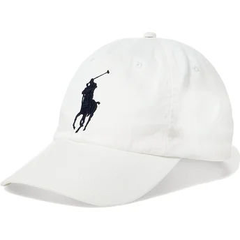 Șepci curbată alb bandă reglabilă Big Pony Chino Classic Sport de Polo Ralph Lauren
