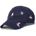 polo-ralph-lauren-curved-brim-white-logo-nautical-twill-navy-blue-adjustable-cap