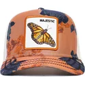 epci-curbata-portocaliu-snapback-majestic-monarchy-of-roses-the-farm-de-goorin-bros