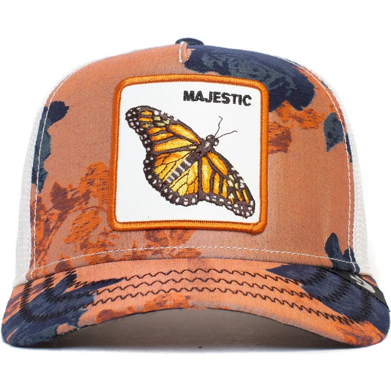 epci-curbata-portocaliu-snapback-majestic-monarchy-of-roses-the-farm-de-goorin-bros