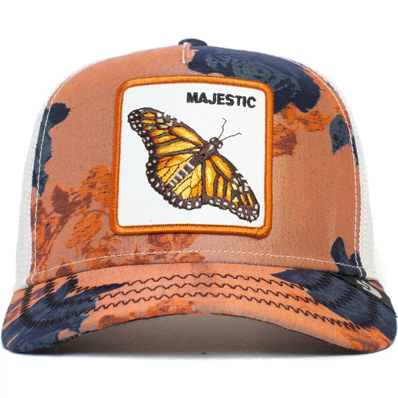 goorin-bros-butterfly-majestic-monarchy-of-roses-the-farm-orange-and-white-trucker-hat