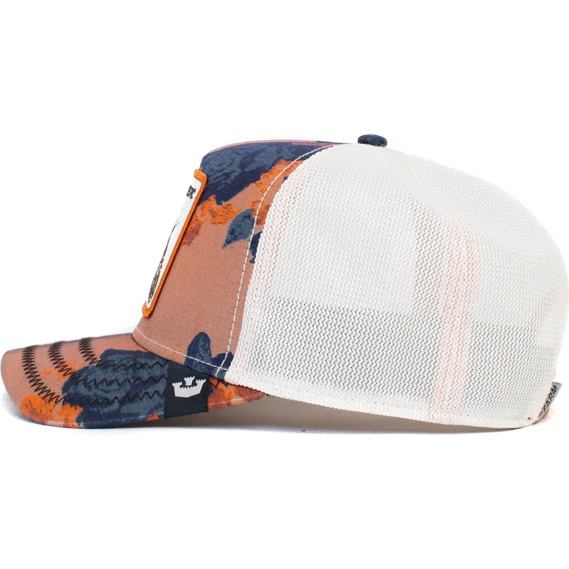 epci-curbata-portocaliu-snapback-majestic-monarchy-of-roses-the-farm-de-goorin-bros