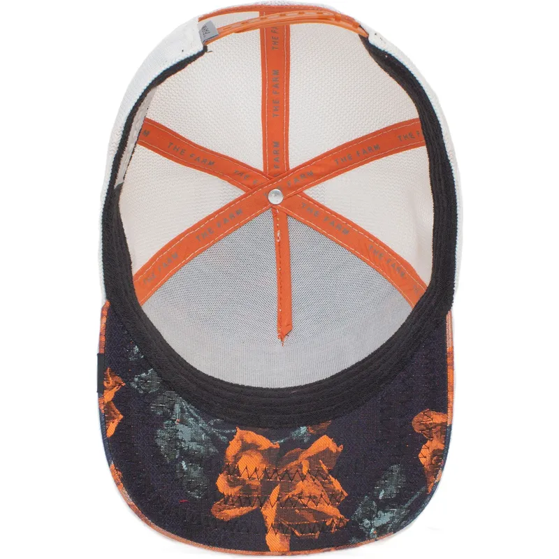 epci-curbata-portocaliu-snapback-majestic-monarchy-of-roses-the-farm-de-goorin-bros