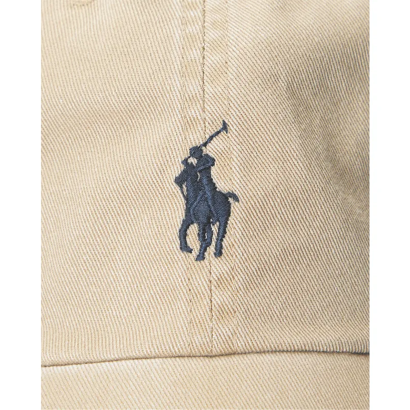 hellbraune-verstellbare-curved-cap-mit-blauem-logo-cotton-chino-classic-sport-von-polo-ralph-lauren