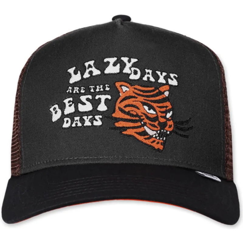 epci-curbata-negru-snapback-lazy-tiger-hft-lazy-days-are-the-best-days-de-djinns