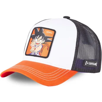 Trucker-Cap weiß, schwarz und orange Son Goku Kind DB3 GOK2 Dragon Ball von Capslab