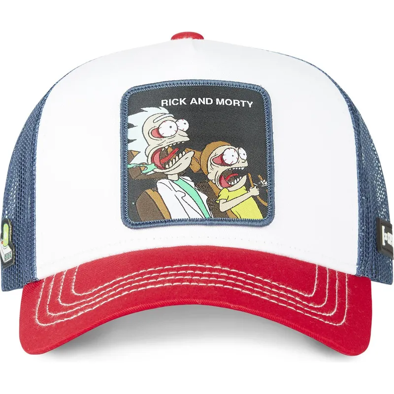 cappellino-trucker-bianco-blu-e-rosso-rick-e-morty-re4-rick-e-morty-di-capslab