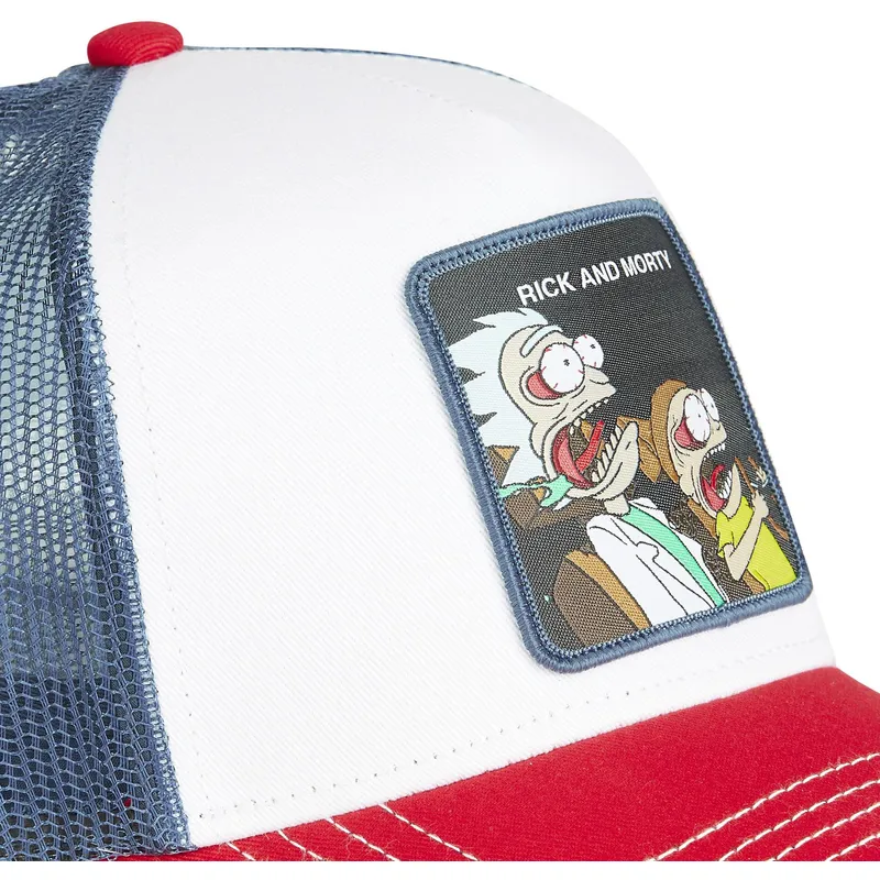 cappellino-trucker-bianco-blu-e-rosso-rick-e-morty-re4-rick-e-morty-di-capslab