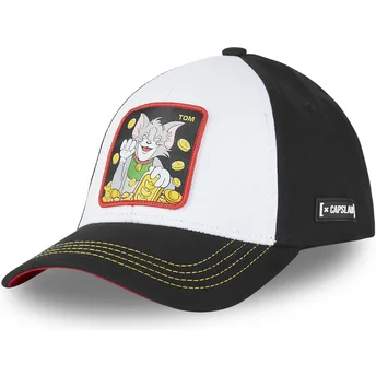 Vit och svart böjd keps snapback Tom T12 Looney Tunes från Capslab