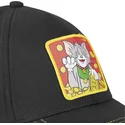 cappello-nero-snapback-con-visiera-curva-tom-t11-looney-tunes-di-capslab