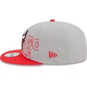 cappello-piatto-grigio-e-rosso-snapback-9fifty-draft-edition-2023-dei-chicago-bulls-nba-di-new-era