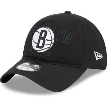 Cappellino curvo nero regolabile 9TWENTY Draft Edition 2023 di Brooklyn Nets NBA di New Era