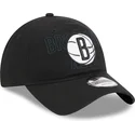 verstellbare-schwarze-curved-cap-9twenty-draft-edition-2023-der-brooklyn-nets-nba-von-new-era