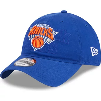 Gorra curva azul ajustable 9TWENTY Draft Edition 2023 de New York Knicks NBA de New Era