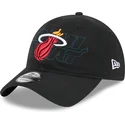cappello-curvo-nero-regolabile-9twenty-draft-edition-2023-dei-miami-heat-nba-di-new-era