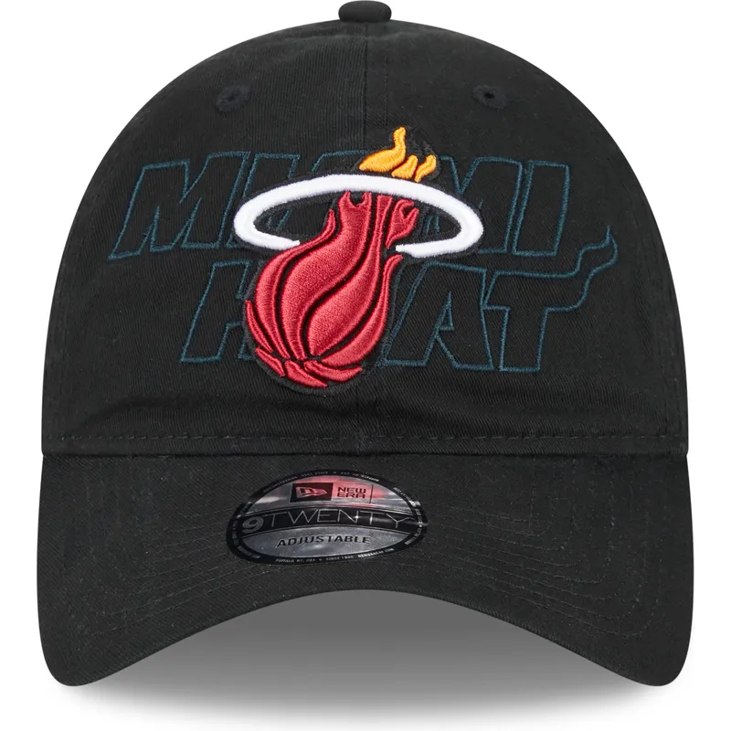 cappellino-curvo-nero-regolabile-9twenty-draft-edition-2023-di-miami-heat-nba-di-new-era