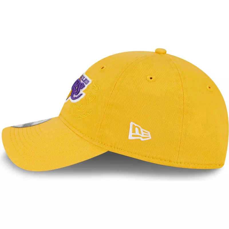 New Era Curved Brim 9TWENTY Draft Edition 2023 Los Angeles Lakers Yellow Adjustable Cap