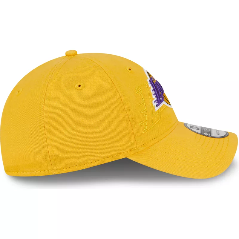 New Era Curved Brim 9TWENTY Draft Edition 2023 Los Angeles Lakers Yellow Adjustable Cap