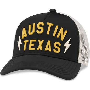 Καπέλο trucker μαύρο και άσπρο snapback Austin Texas Riptide Valin της American Needle
