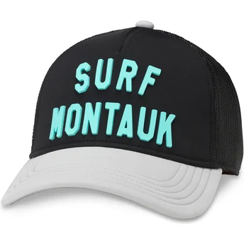 Czapka trucker czarna i szara snapback Surf Montauk Riptide Valin American Needle