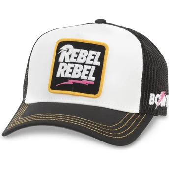 Cappellino trucker bianco e nero snapback David Bowie Rebel Rebel Valin di American Needle