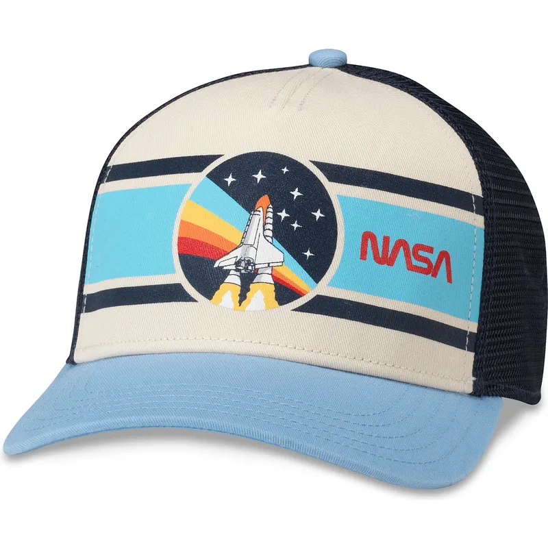 cappellino-trucker-beige-blu-marino-e-azzurro-snapback-nasa-sinclair-di-american-needle