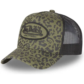Cap curbată leopard snapback de Von Dutch
