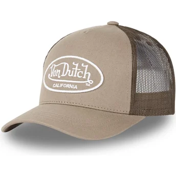 Cappello trucker marrone regolabile LOF B3 di Von Dutch