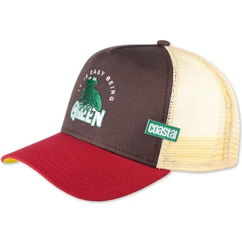 Gorra trucker brun och röd It Is Easy Being Green HFT från Coastal