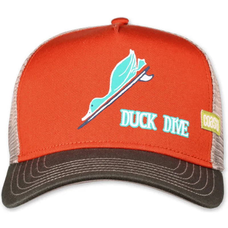 epci-curbata-portocaliu-snapback-duck-dive-hft-de-coastal