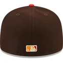 cappello-piatto-marrone-e-rosso-aderente-59fifty-the-elements-fire-pin-dei-los-angeles-dodgers-mlb-di-new-era