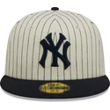 epci-plata-bej-fitted-59fifty-retro-script-de-new-york-yankees-mlb-de-new-era