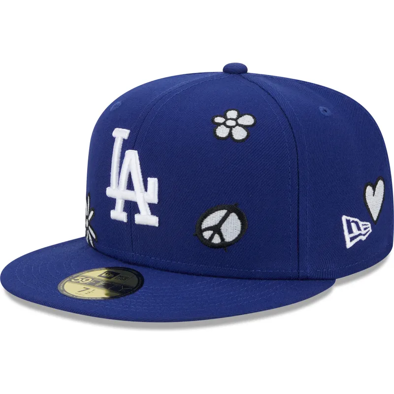 cappello-piatto-blu-aderente-59fifty-sunlight-pop-los-angeles-dodgers-mlb-di-new-era