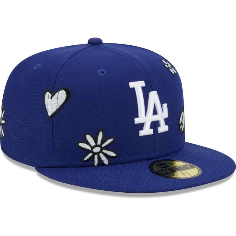 cappello-piatto-blu-aderente-59fifty-sunlight-pop-los-angeles-dodgers-mlb-di-new-era
