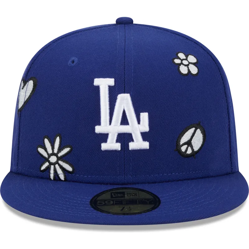 cappello-piatto-blu-aderente-59fifty-sunlight-pop-los-angeles-dodgers-mlb-di-new-era