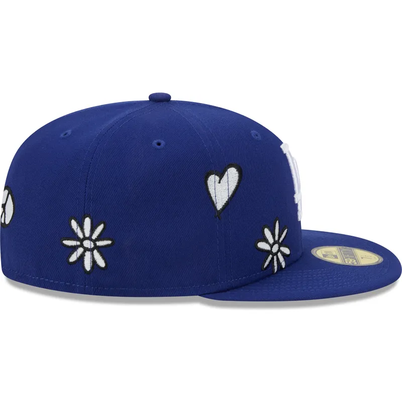 cappello-piatto-blu-aderente-59fifty-sunlight-pop-los-angeles-dodgers-mlb-di-new-era