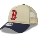 casquette-trucker-beige-et-bleue-marine-9forty-a-frame-all-day-trucker-boston-red-sox-mlb-new-era