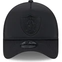 casquette-trucker-noire-avec-logo-noir-9forty-a-frame-all-day-trucker-las-vegas-raiders-nfl-new-era