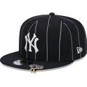 new-york-yankees-mlb-new-era-9fifty-pinstripe-visor-clip-marinbla-snapback-flat-keps