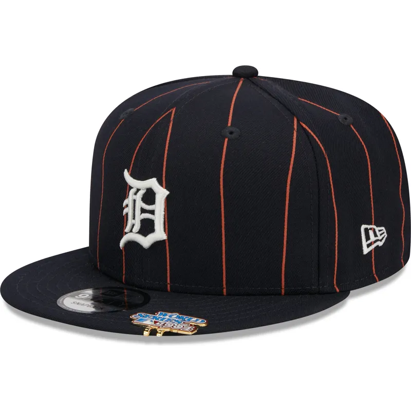 marineblaue-flache-snapback-kappe-9fifty-pinstripe-visor-clip-der-detroit-tigers-mlb-von-new-era