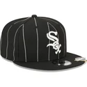 epci-plata-negru-snapback-9fifty-pinstripe-visor-clip-de-chicago-white-sox-mlb-de-new-era
