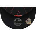 cappello-piatto-blu-marino-snapback-9fifty-pinstripe-visor-clip-di-boston-red-sox-mlb-di-new-era
