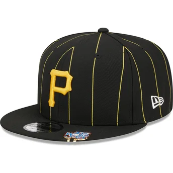 Șepci plată negru snapback 9FIFTY Pinstripe Visor Clip de Pittsburgh Pirates MLB de New Era