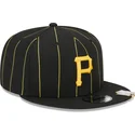 epci-plata-negru-snapback-9fifty-pinstripe-visor-clip-de-pittsburgh-pirates-mlb-de-new-era