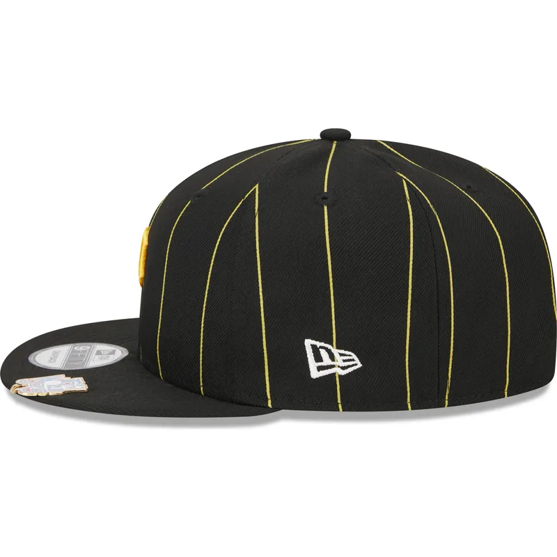 epci-plata-negru-snapback-9fifty-pinstripe-visor-clip-de-pittsburgh-pirates-mlb-de-new-era
