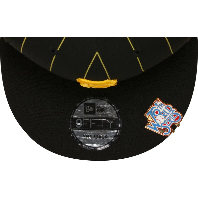schwarze-flache-snapback-kappe-9fifty-pinstripe-visor-clip-der-pittsburgh-pirates-mlb-von-new-era