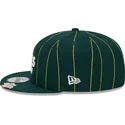 cappello-piatto-verde-snapback-9fifty-pinstripe-visor-clip-di-oakland-athletics-mlb-di-new-era