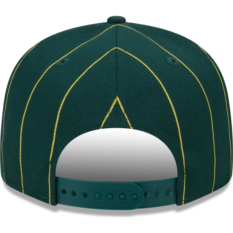gron-platt-snapback-keps-9fifty-pinstripe-visor-clip-fran-oakland-athletics-mlb-av-new-era