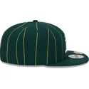 cappello-piatto-verde-snapback-9fifty-pinstripe-visor-clip-di-oakland-athletics-mlb-di-new-era