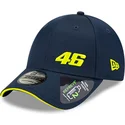 casquette-courbee-bleue-marine-ajustable-9forty-repreve-flawless-valentino-rossi-vr46-motogp-new-era